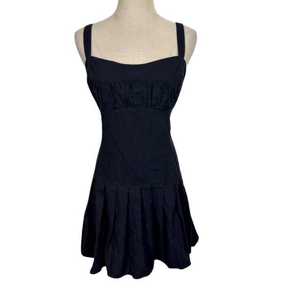 Free People Azasia Pleated Open Back Drop Waist Mini Dress- Still Full Price - Picture 5 of 12